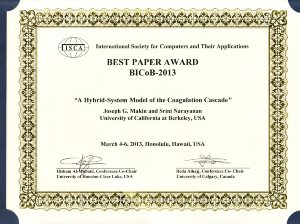 BICoB 2013 Best Paper Award